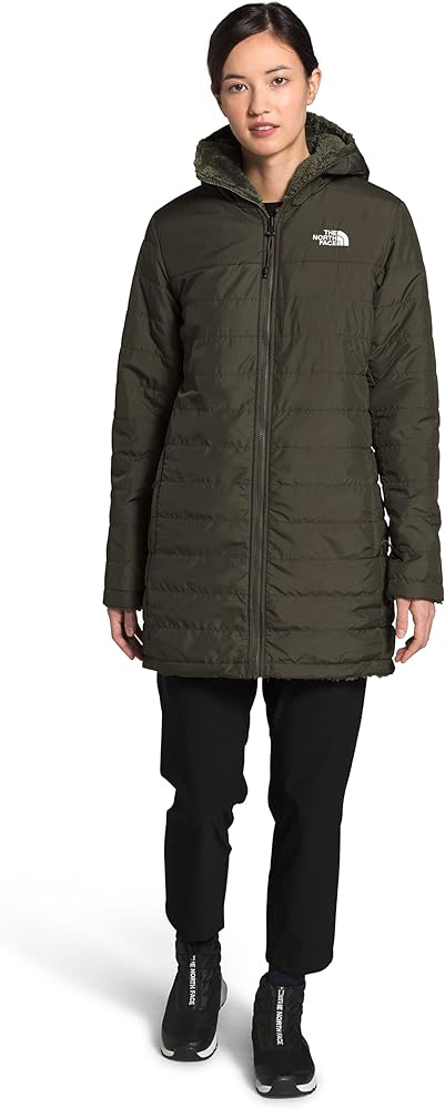 THE NORTH FACE Women's Mossbud Insulated Reversible Parka, New Taupe Green, X-Small