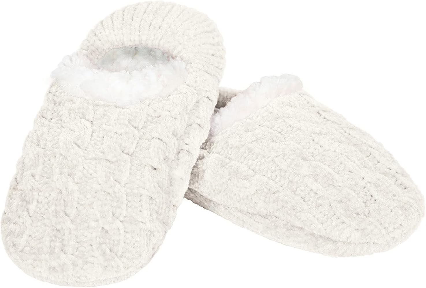 MeMoi Women's Classic Cable Knit Chenille Non-Skid Slipper