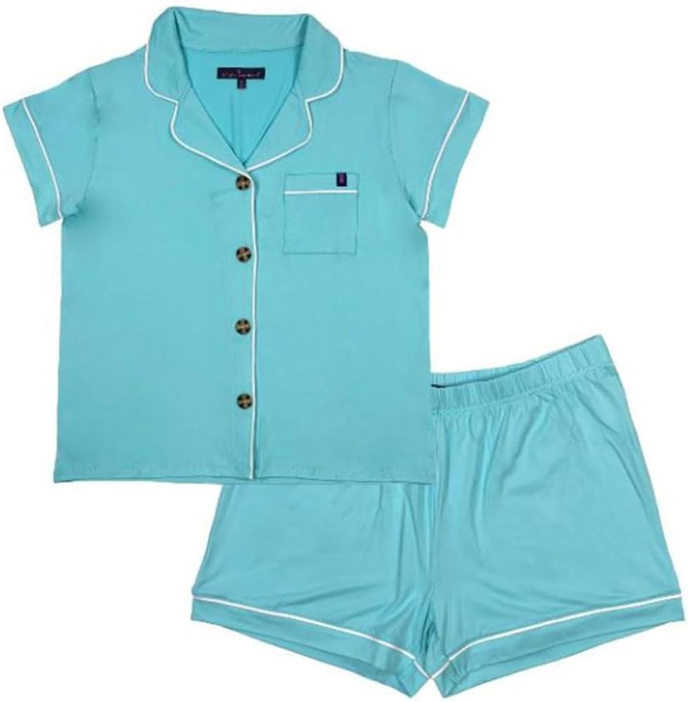 Simply Southern PJ Aqua Wave Button Pajama Set