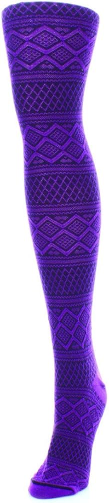 MeMoi Fair Isle Diamond Sweater Tights Phlox Small/Medium