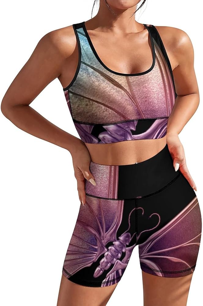 Women's swimsuits Seamless Workout Set 2 Piece Yoga Outfits Active Shorts Sexy Sports Bra