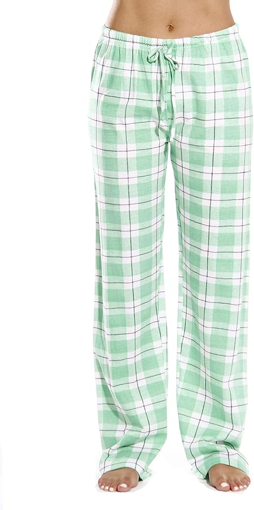 Just Love 100% Cotton Jersey Women Plaid Pajama Pants Sleepwear