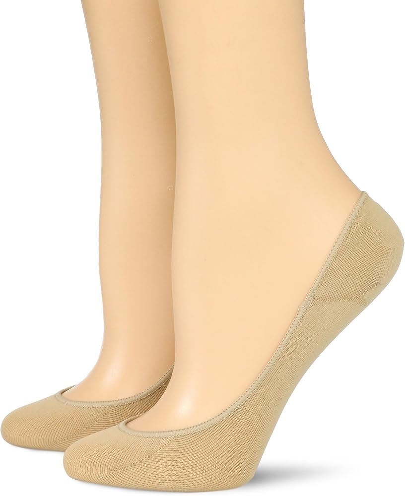 HUE Women's 2 Pair Pack Ultra Low Cut Liner Sock