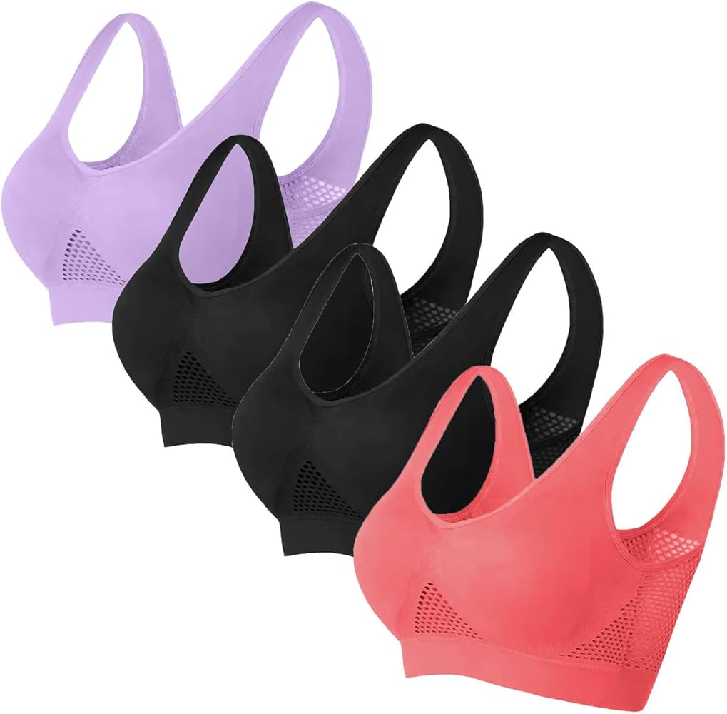 Woman's Wireless Sports Bra Gathered Together Large Size Daily Bra Breathable No Rims Bra Multipacks 2PC-5PC