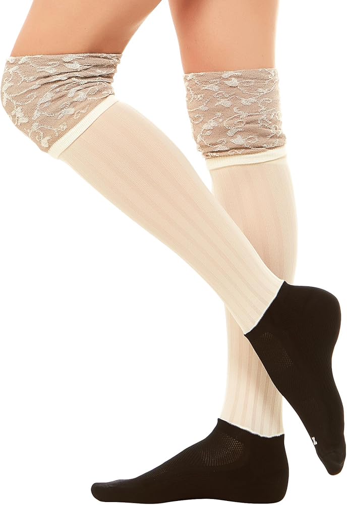 Women’s Over-The-Knee Fashion Thigh High and Knee-Hi Boot Socks - Arch Support - Moisture-Wicking Performance