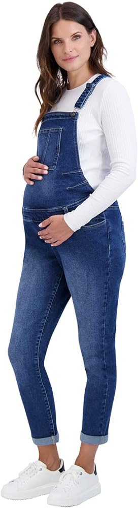 Women’s Maternity Overalls – Comfy Denim Bib Straight Leg Overalls Women Jumpsuits, Pregnant Women Casual Outfits