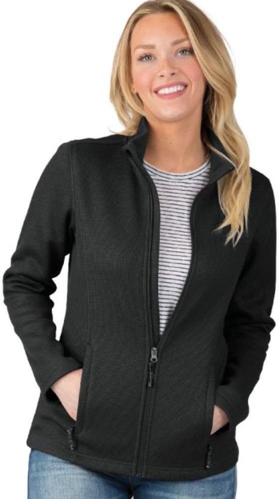 Charles River Apparel Women's Heritage Rib Knit Full Zip Jacket