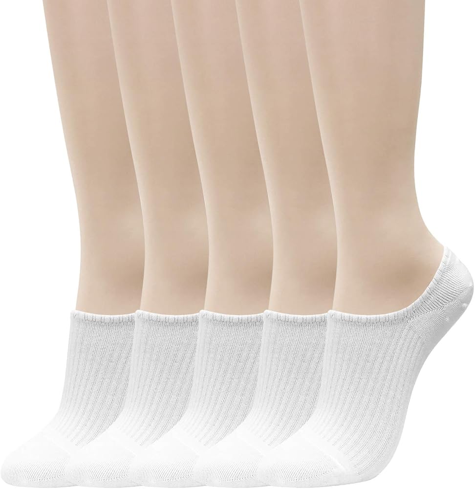 CUTIE MANGO Women's Casual Basic Ribbed Non Slip Low Cut No Show Socks Liners 6 Colors 2 Sizes / 3 to 12 Pairs