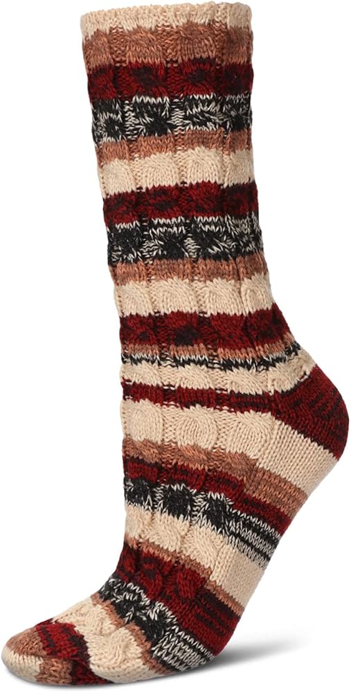 MeMoi Static Tone Chunky Knit Boot Socks