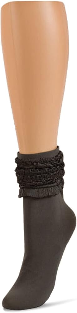 MeMoi Women's Scrunched Ruffle Anklet Socks