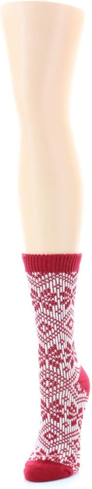 MeMoi Women's Wonder Snowflake Holiday Boot Socks