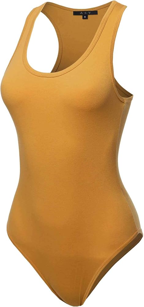 A2Y Women's Fashion Basic Premium Cotton Racerback Sleeveless Tank Body Suit