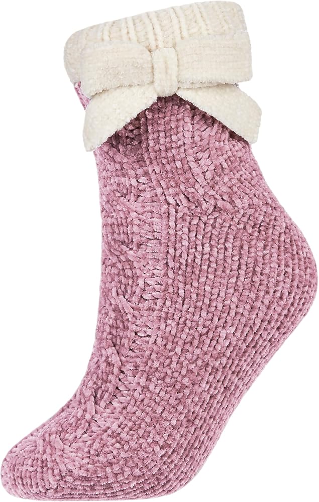 MeMoi Women's Cozy Ballerina Plush Lined Slipper Sock Shorties