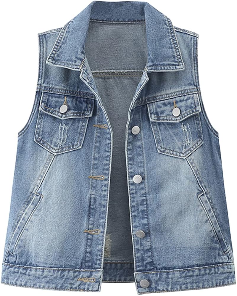 Various Styles Size Individual Ladies' Casual Leisure Jean Top Denim Vest Jacket