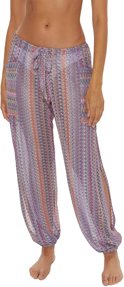 BECCA womens Horizon Harem Pants, Casual, Side Cargo Pockets, Beach Cover Ups for Women