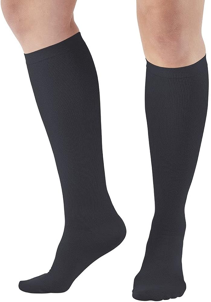 Ames Walker AW Style 115 Women's Microfiber 8-15 mmHg Mild Compression Knee High Socks man