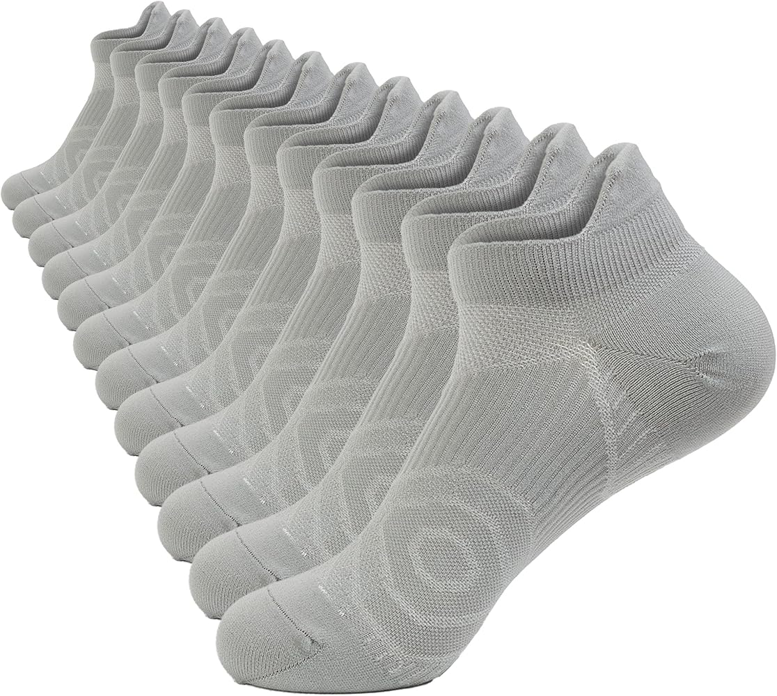 6 pairsthick ankle socks for women, cushion socks women, Ankle Athletic Running Socks 5-9 running socks (5-9, grey)