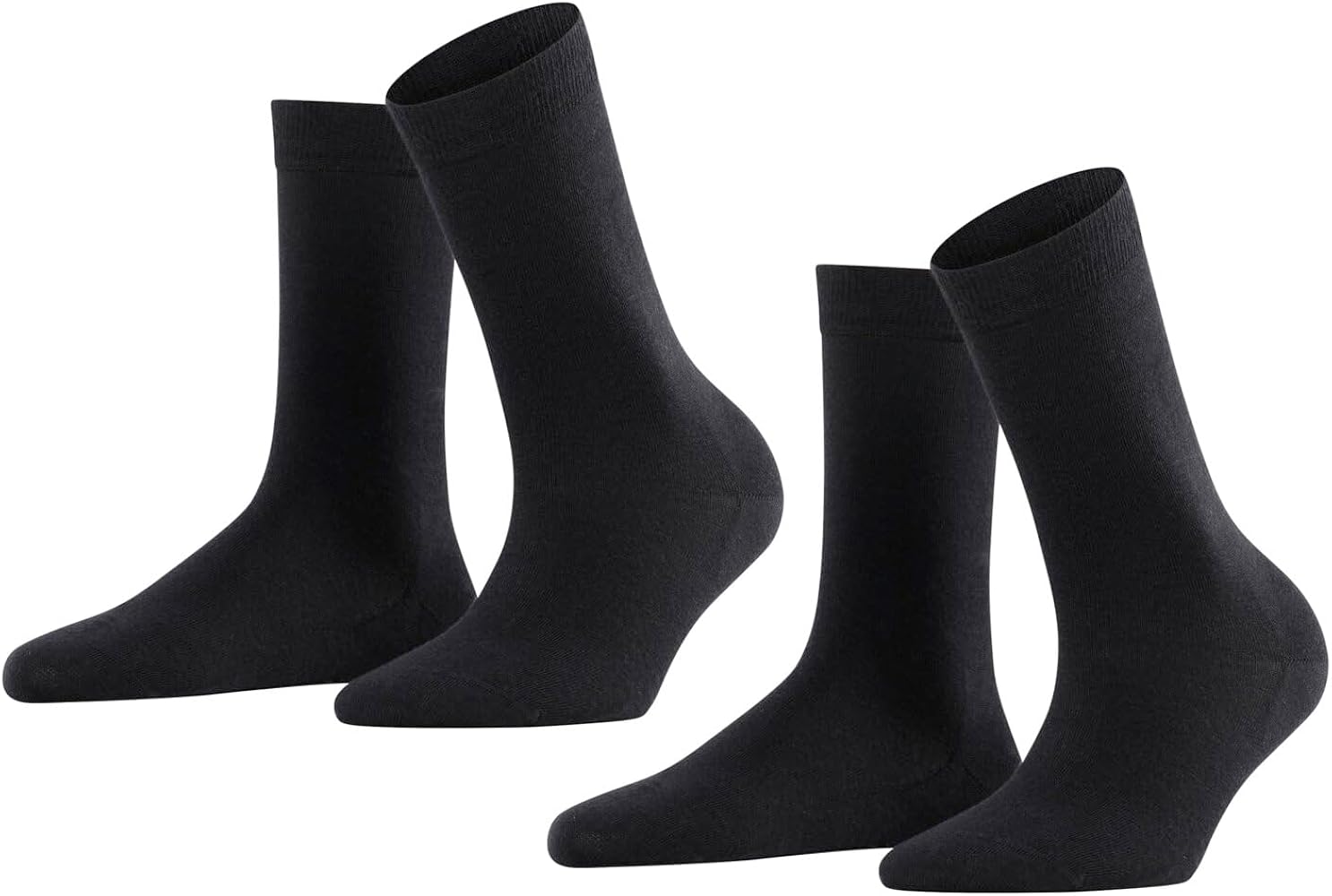 FALKE Women's Softmerino 2-Pack Socks, Light, Merino Wool Cotton, Crew Length, Trouser Socks, Trendy Work Clothing, 2 Pairs