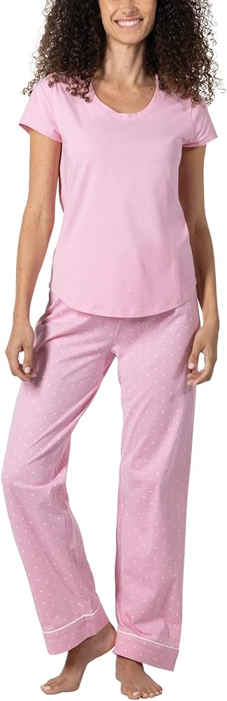 PajamaGram PJs For Women Set - Women Pajamas, Short Sleeve, 100% Cotton