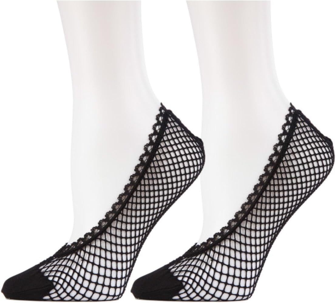 MeMoi Knit Net Fishnet Sock Liners 2 Pack