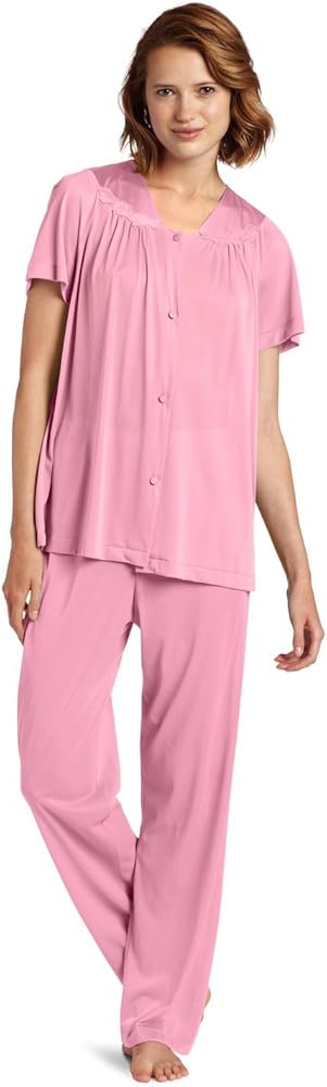 Vanity Fair Womens Colortura Sleepwear Plus-Sizes Short-Sleeve Pajama Set, 1X