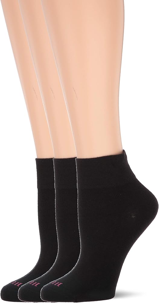 HUE Women’s Cotton Body Sock, 3 Pair Pack