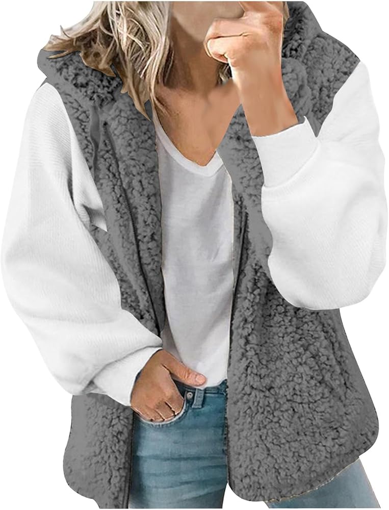 Vests for Women Fall Casual Sleeveless Zip Up Jacket Lightweight Outerwear Stand Collar Winter Coat Warm Plush Top