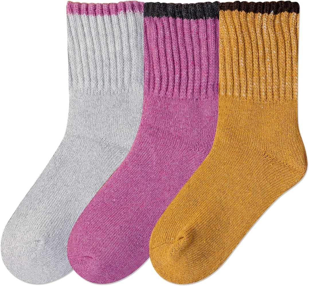 IIG 3-5 Pairs Womens Super Thick Warm Winter Crew Socks Cute Fashion Knit Cozy Socks Gifts for Women