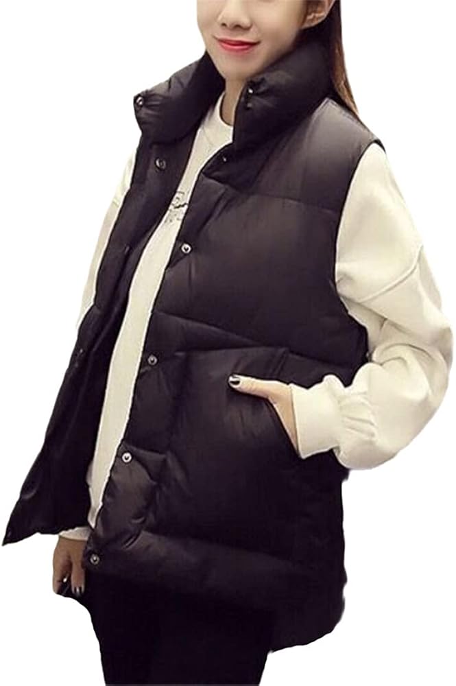 Woman Jacket Vest, Autumn Winter Vest, Short Cotton Coat Vest, Sleeveless Jacket Chaleco Mujer