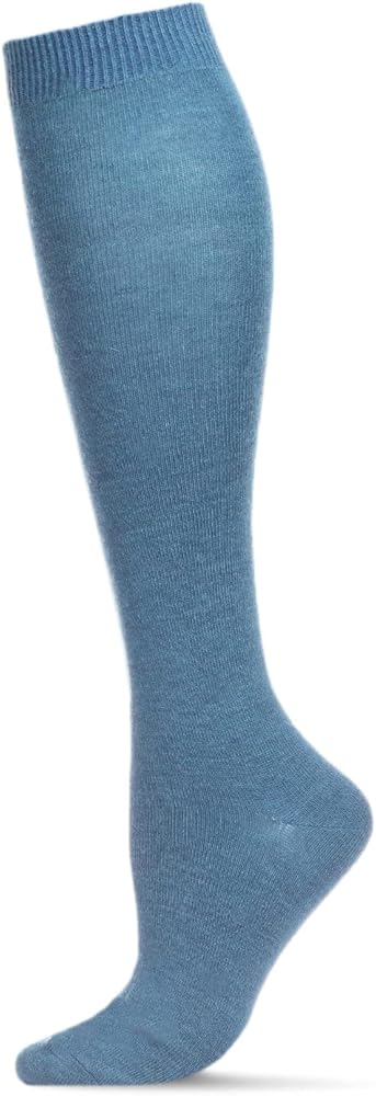 MeMoi Women's Soft Flat Knit Cashmere Blend Knee High Socks