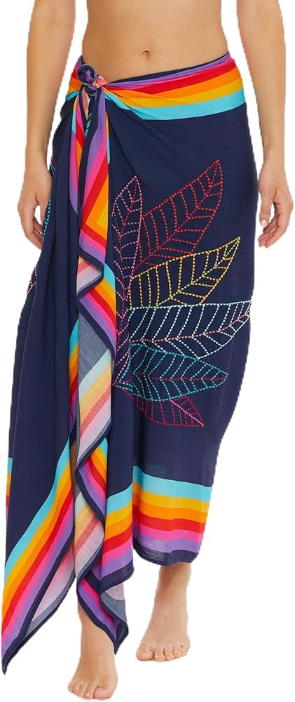 Trina Turk Women's Standard Wailea Pareo, Casual, Beach Cover Ups, Multicolor