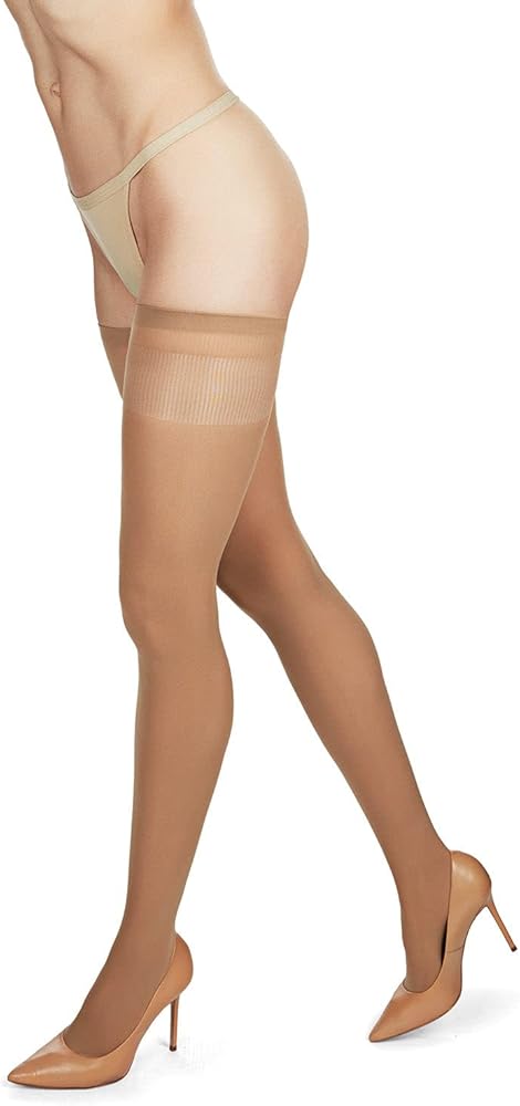 MeMoi Women's Microfiber Perfectly Opaque Thigh Highs