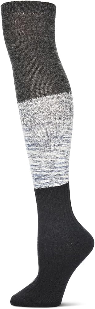 MeMoi Three Tone Over The Knee Socks