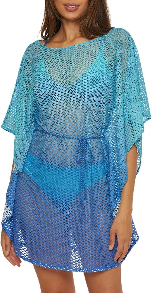 Trina Turk Women's Standard Sun Opal Crochet Caftan, Casual, Beach Cover Ups