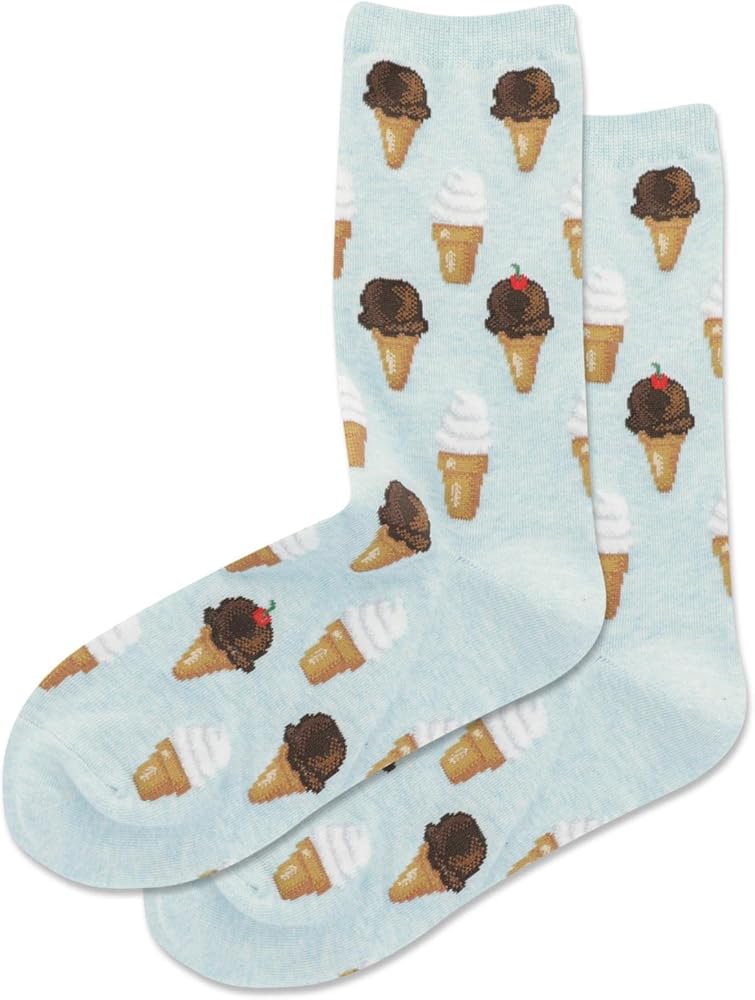 Hotsox Women's Ice Cream Crew Socks 1 Pair, Women's 9-11