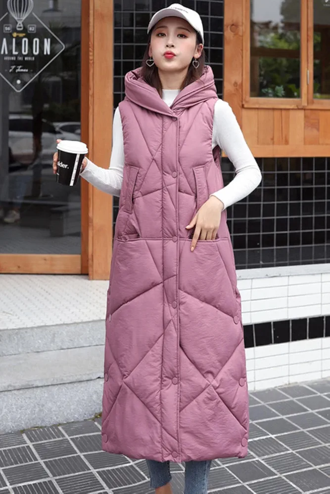 SARGE New Hooded Vests Parkas Fashion Winter Jacket Women Casual Thick Down Cotton Winter Coat Women Warm Waistcoat