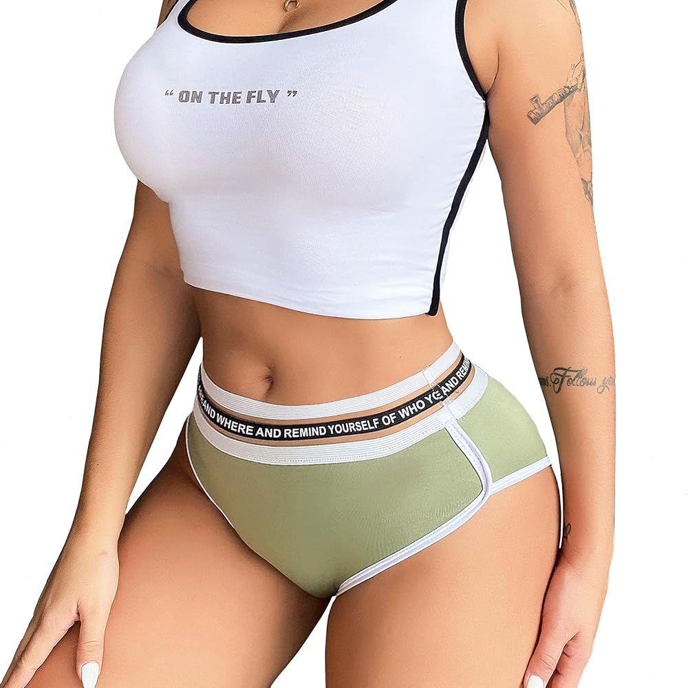 Women Retro Dolphin Booty Shorts Sports Yoga Gym Hot Pant Sexy Striped Underwear