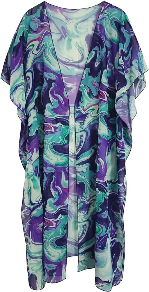 tagunop Women's Kimono Swimsuit Coverups Floral Print Summer Beach Cover Up Casual Resort Wear