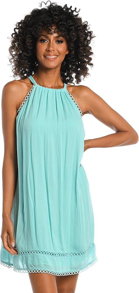 La Blanca Women's Standard Sleeveless Mini Dress Swimsuit Cover Up