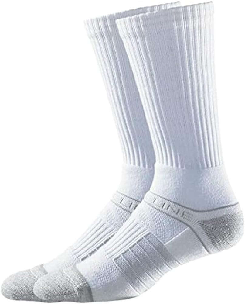 Strideline Basic Crew Socks | Quad-Ply Yarn Padding, Direct Compression and Zoned Cushioning - Crew Length 1 Pack